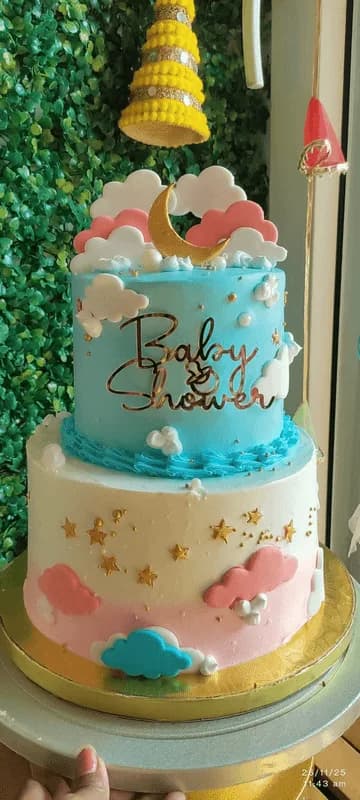 Baby Shower Clouds Cake