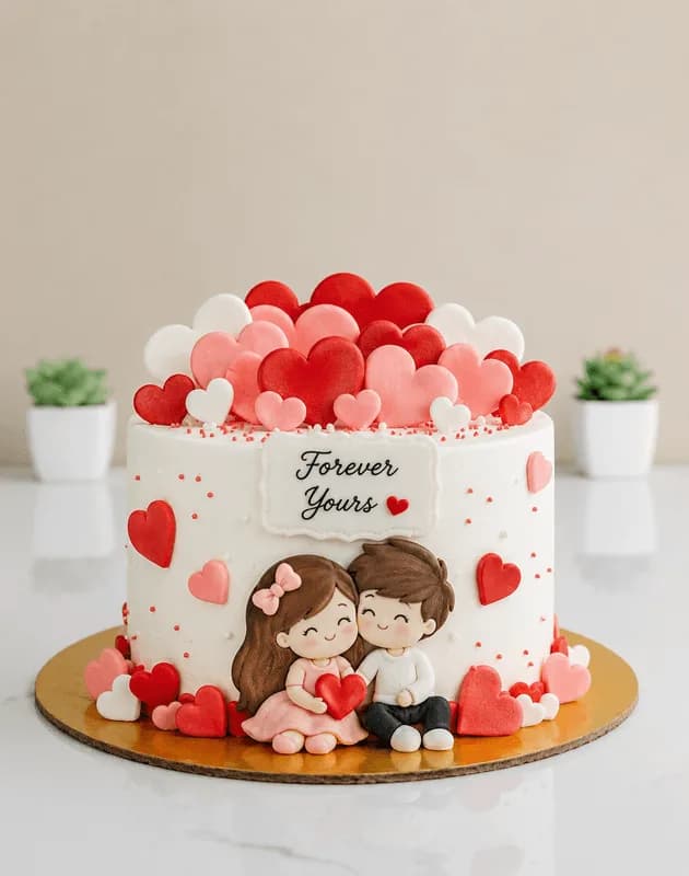 Forever Yours Couple Cake