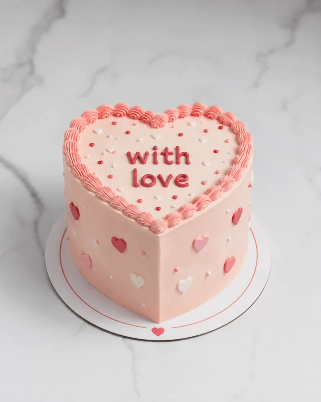 Heart Shaped Anniversary Cake â With Love