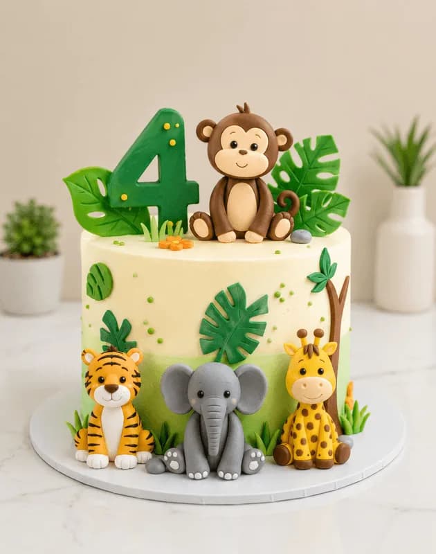 Jungle Safari Birthday Cake
