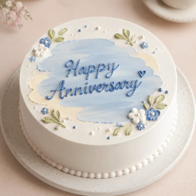 Sky Anniversary Cake